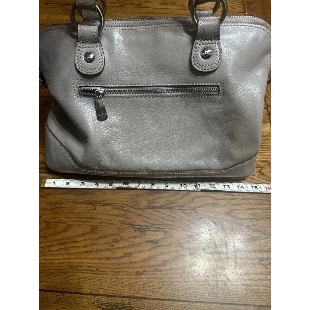 Patricia Nash - Discovery Washed Woven Leather Augusta Satchel Handbag - Stone